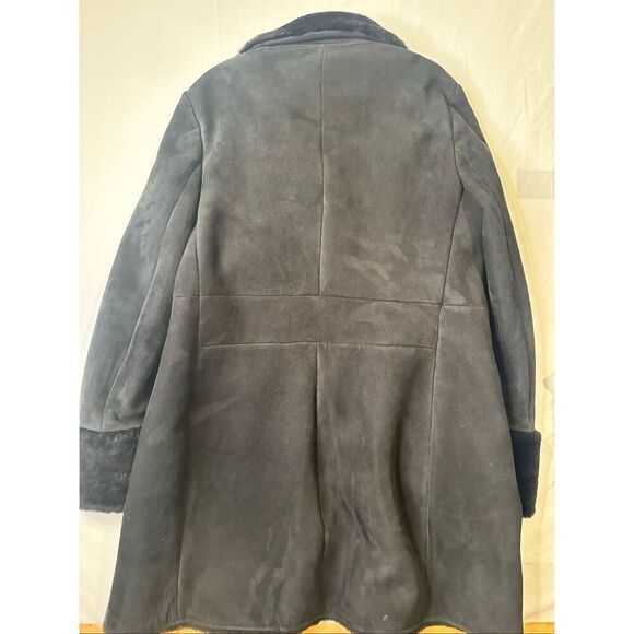 Jil Sander Authentic Women’s Black Lamb Leather Moulton Coat Made in Italy - Picture 11 of 16